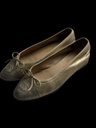 Chanel gold ballerinas flache - gold,