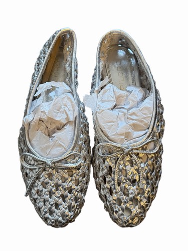 Pilcro silver woven ballerinas - pilcro,