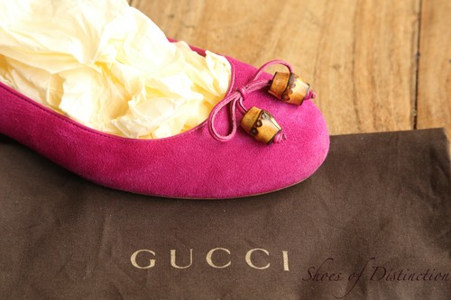 Gucci rosa wildleder bambus - gucci,
