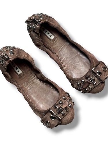 Miu ballerinas mit nieten - miu,