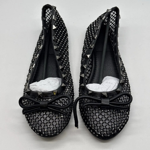 Schwarze mesh ballerinas - schwarze,