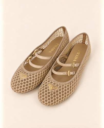 Prada damen ballerinas mesh - prada,