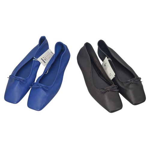 Ballerinas leder schleife - leder,