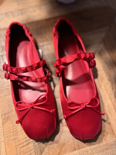 Mango red ballet flats - mango,