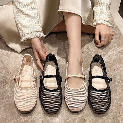 Damen ballerinas mesh rund - damen-ballerinas,